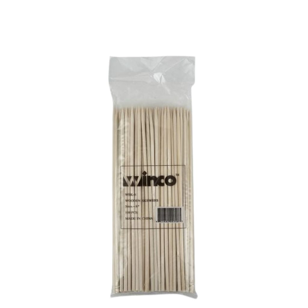 Winco Pinchos 10 pulgadas Bambú paquete 100 unidades