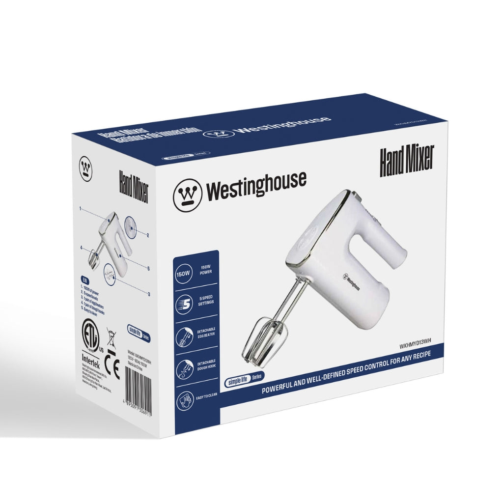 Westinghouse Batidora de Mano 5 Velocidades, WKHMYD13WH