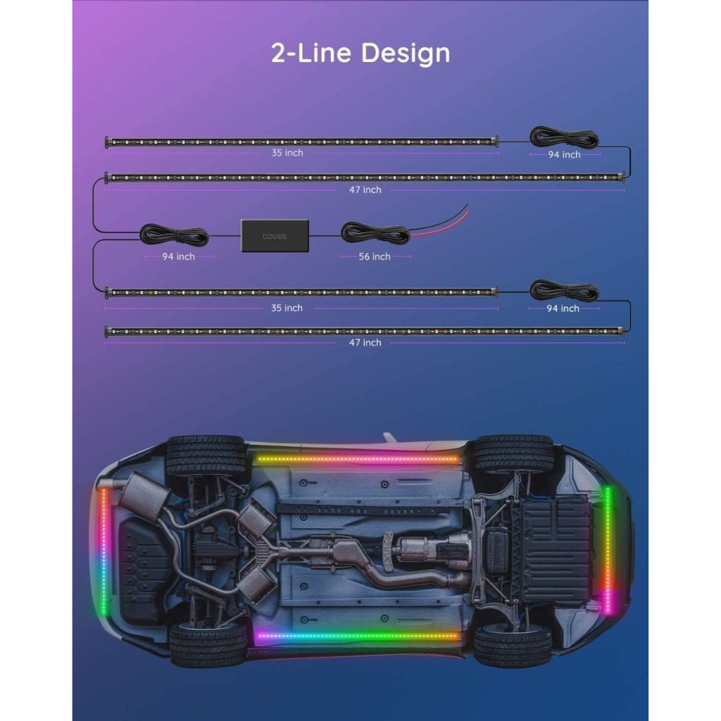 Govee Underglow 4 Luces LED Inteligentes RGBIC