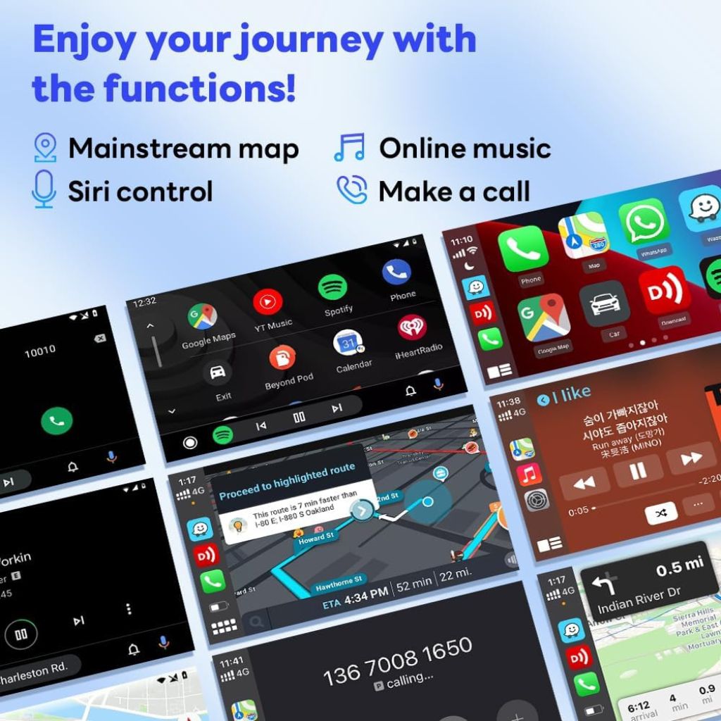 Calinkit Adaptador Inalambrico CarPlay / Android Auto