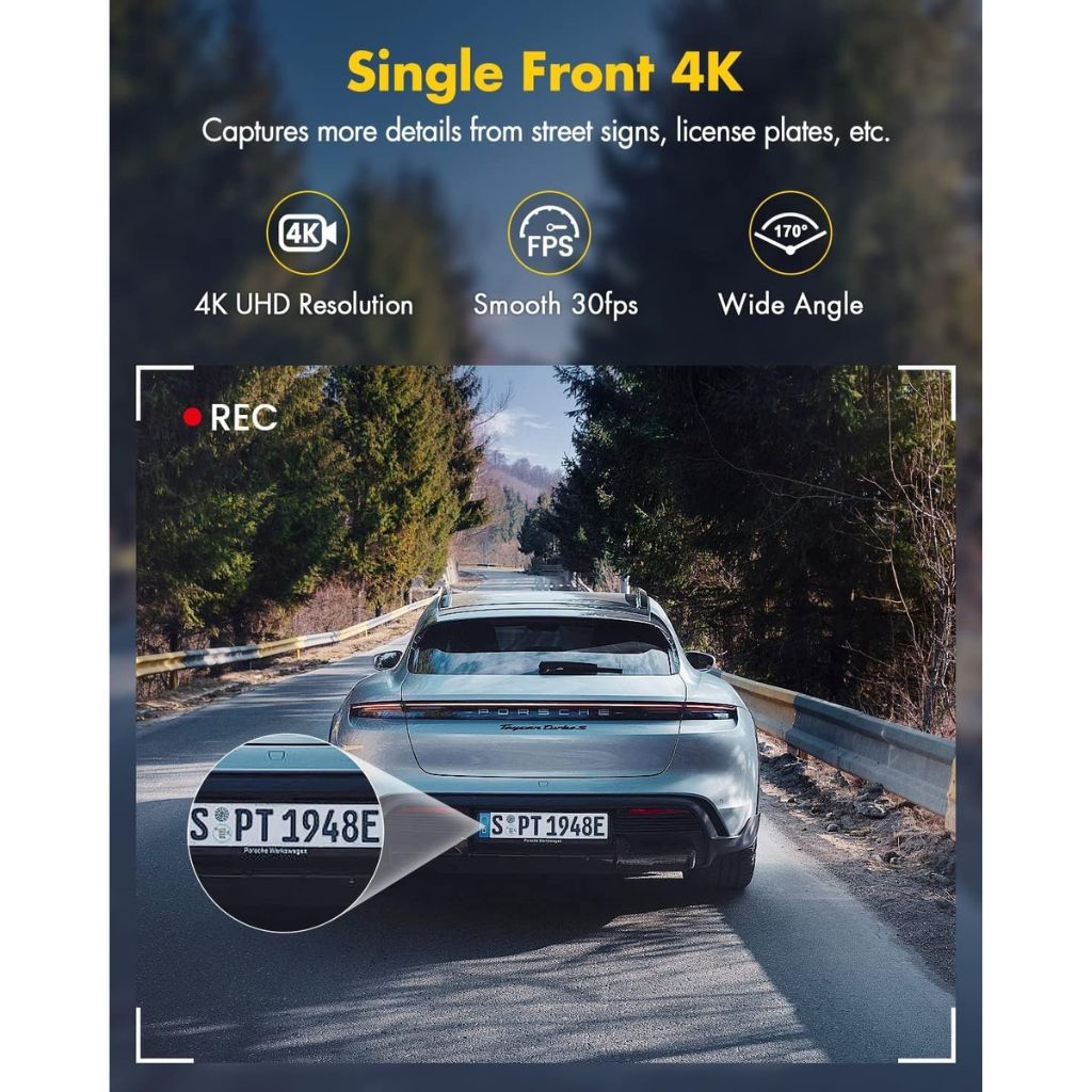 Dashcam Frontal y Trasera 4K+1080p