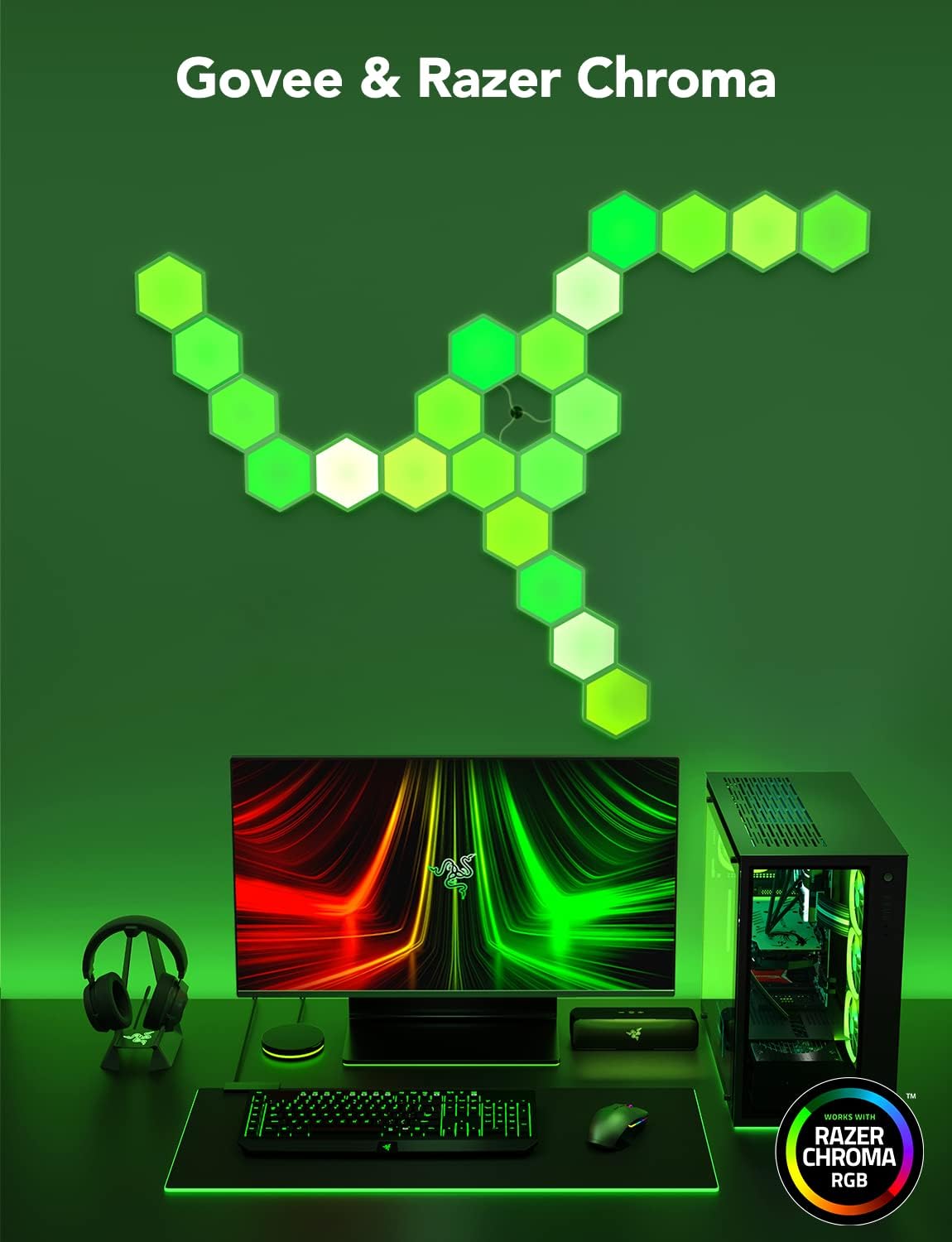 Govee Panel de Luces para Pared Hexa (10pcs) H6061
