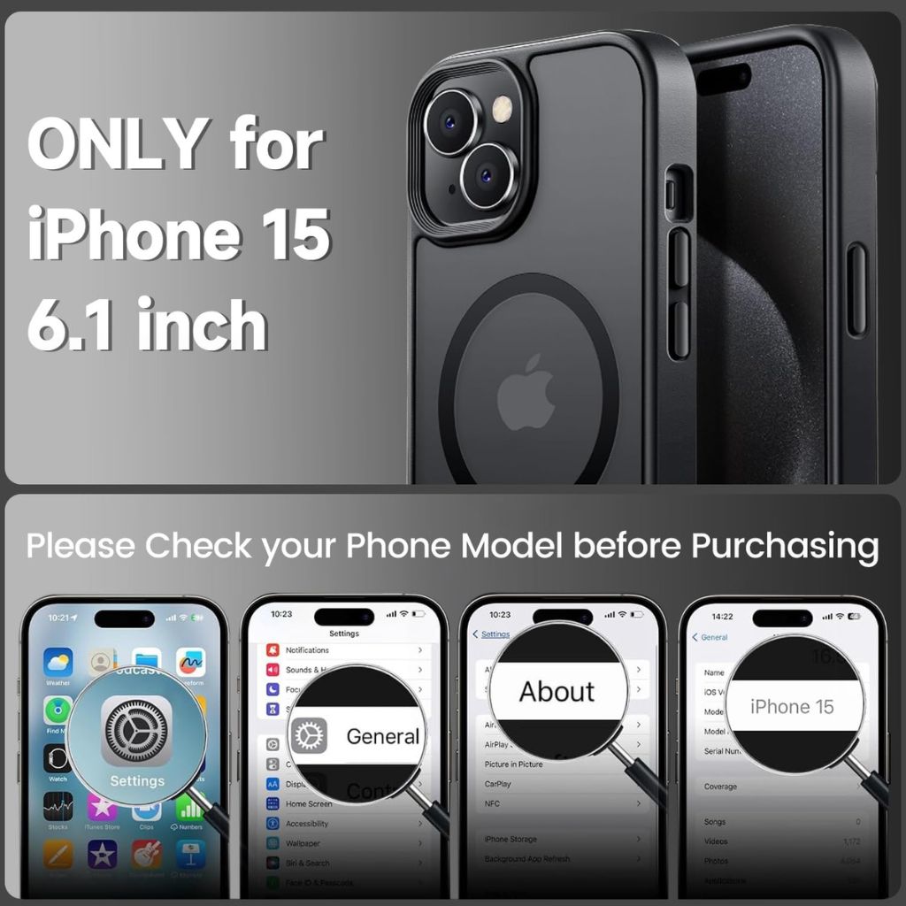 Estuche Protector para Iphone 15 compatible con MagSafe