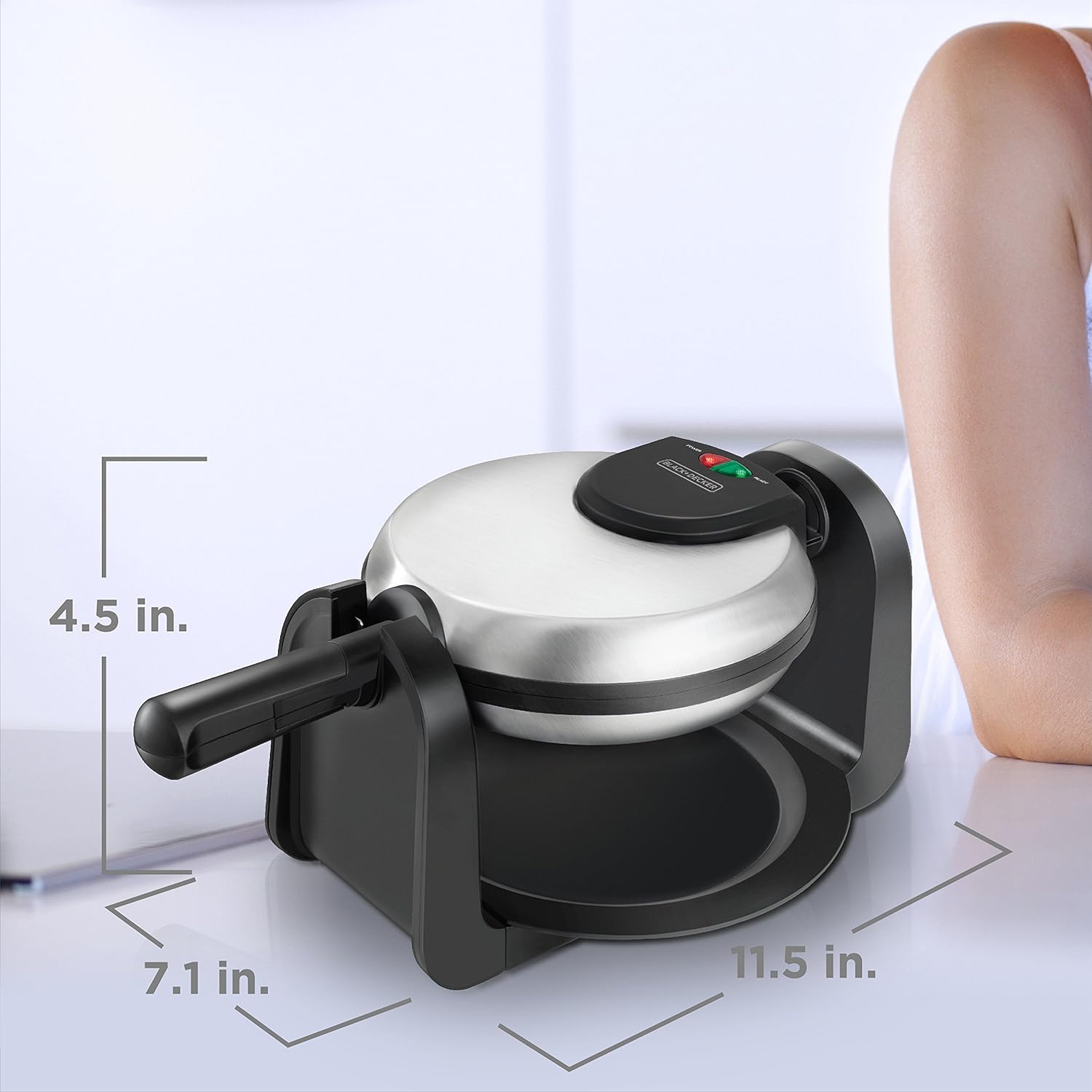 Black + Decker Wafflera Belgian Flip, WM1404S-LA