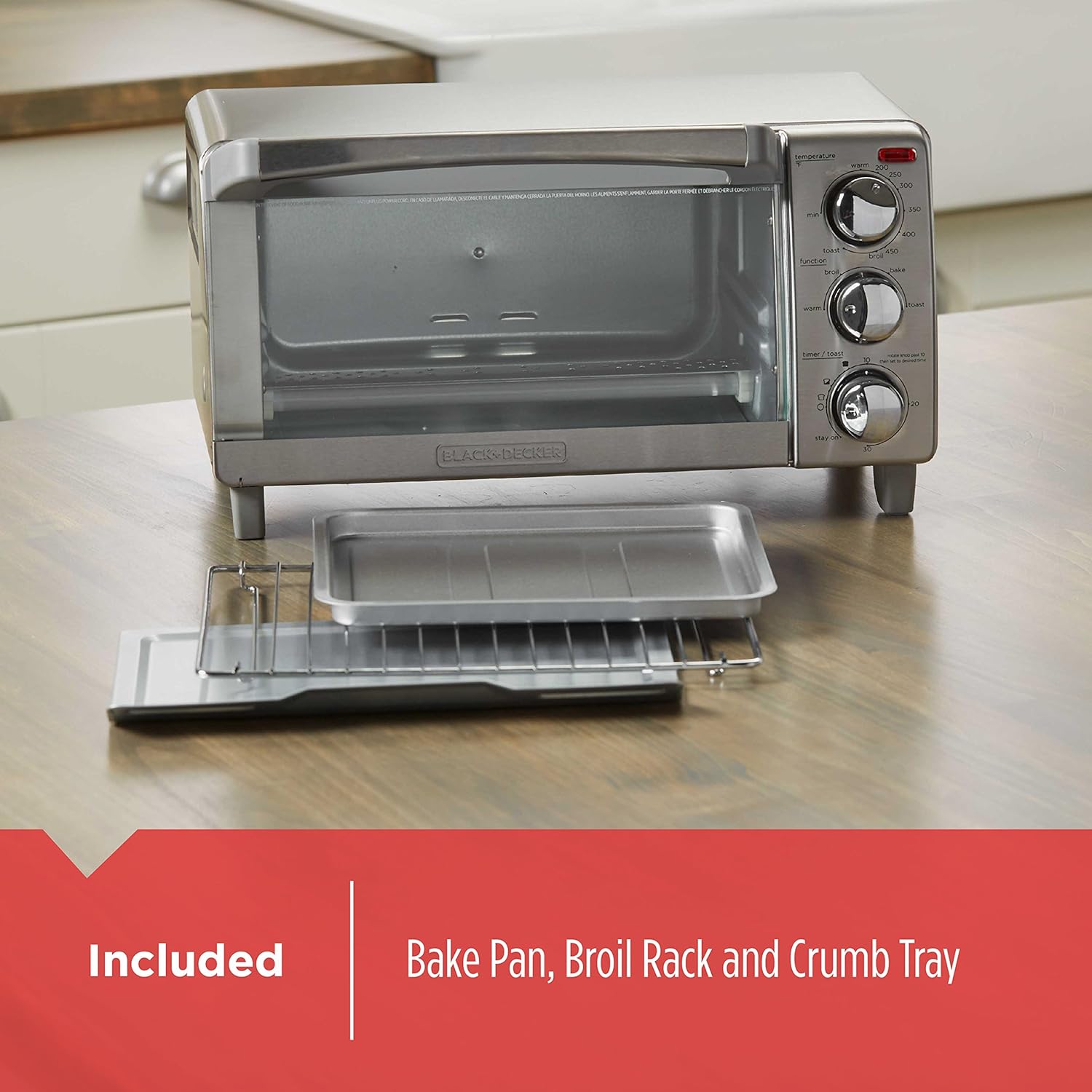 Black + Decker Horno Tostador 4 Funciones TO1745SSG-LA