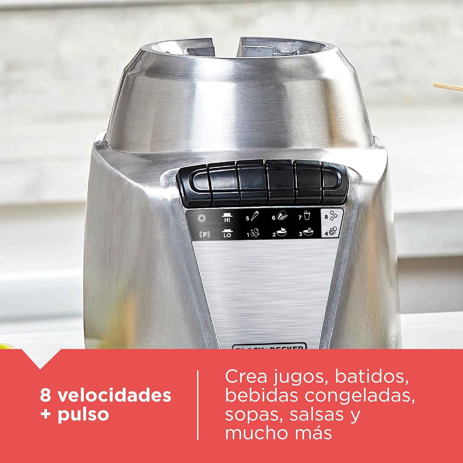 Black & Decker Licuadora 8 Velocidades, BL0876-2SDLA