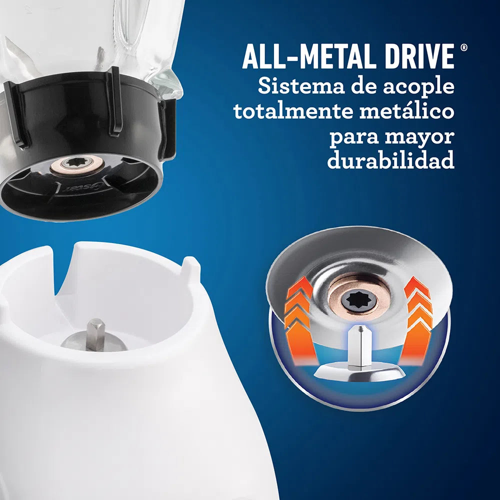 Oster Licuadora con Vaso de Vidrio y Control de Perilla BLSTKAGWRD
