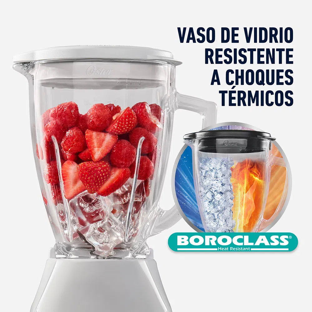 Oster Licuadora con Vaso de Vidrio y Control de Perilla BLSTKAGWRD