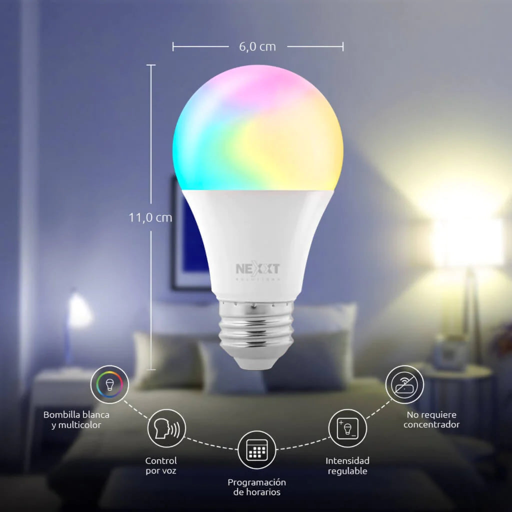 Nexxt Kit Smart Home Cámara + Enchufe + Bombillo Inteligente NHK-K116