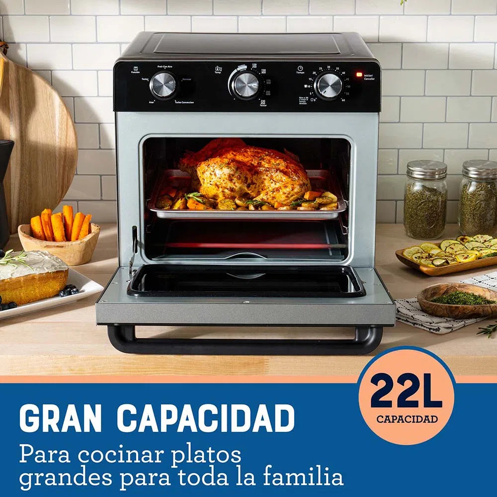 Oster Horno con Freidora de Aire de 22 Litros TSSTTVMAF1NS
