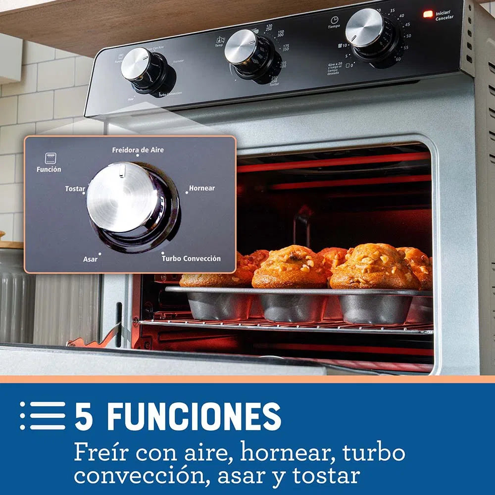 Oster Horno con Freidora de Aire de 22 Litros TSSTTVMAF1NS