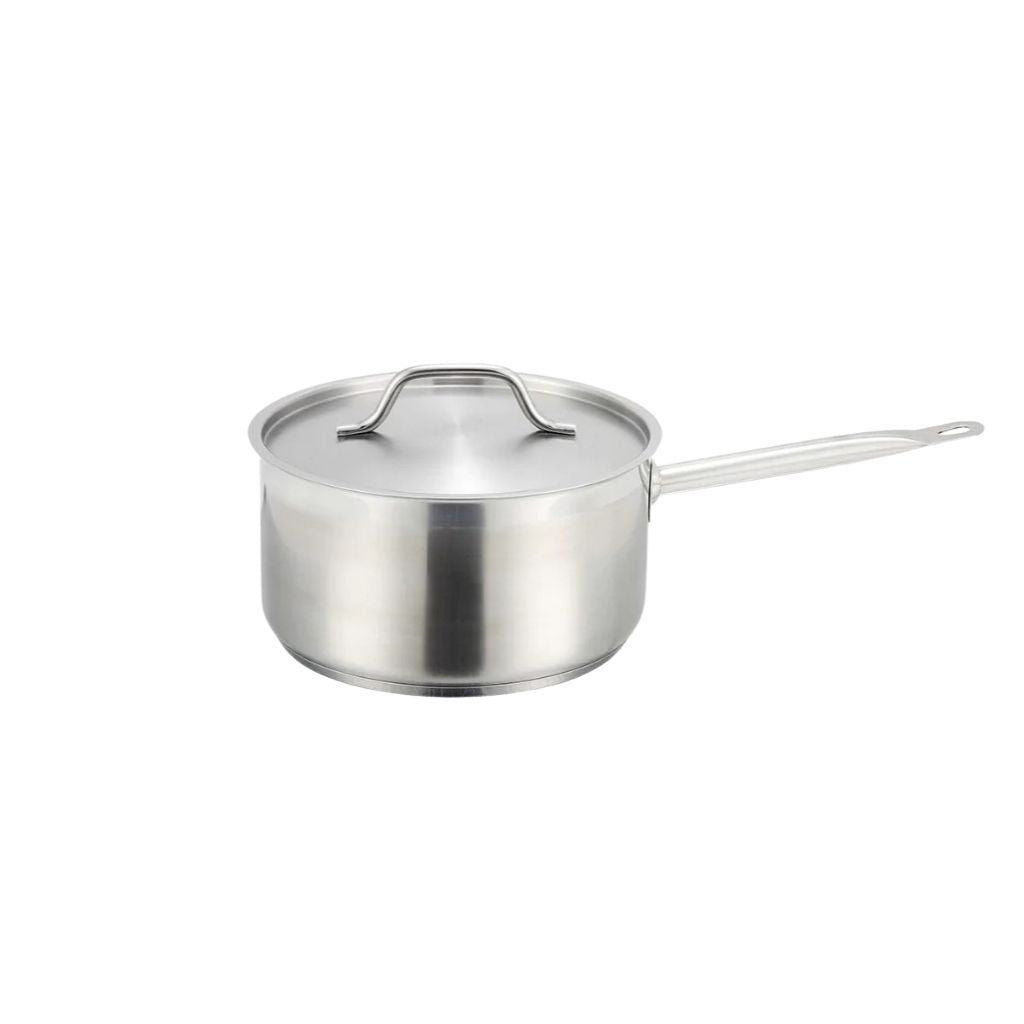 Winco Olla de Acero 3 Qts con Mango y Tapa