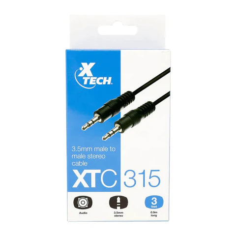 Xtech Cable de Audio 3.5 MM Estéreo 90 CM, XTC-315
