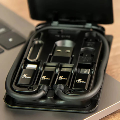 Xtech Estuche Portátil Almacenamiento con Cable Tipo C, XTC-570