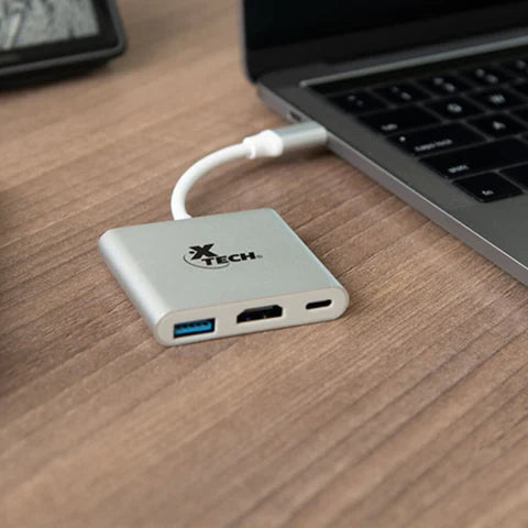 Xtech Adaptador Multipuertos USB Tipo C 3-en-1 (XTC-565)
