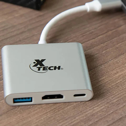 Xtech Adaptador Multipuertos USB Tipo C 3-en-1 (XTC-565)