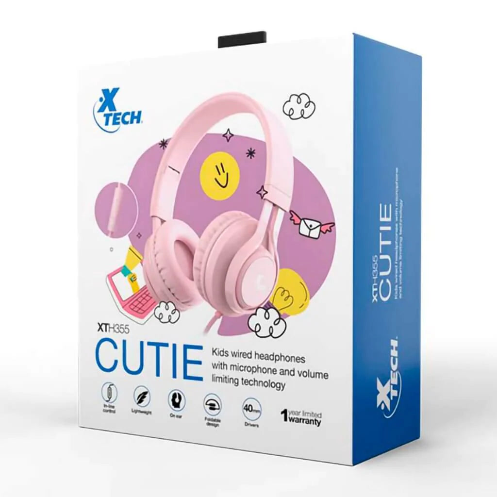 Xtech Audífono con Micrófono Rosado XTH-355