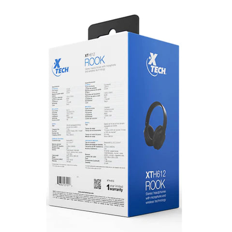 Xtech Audífono de Diadema Inalámbrico Negro XTH-612