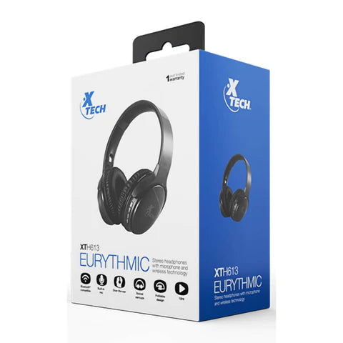 Xtech Audífonos Inalámbricos de Diadema Negro XTH-613