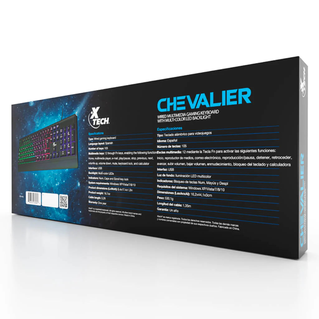 Xtech Teclado Gaming Alámbrico Chevalier, XTK-505S