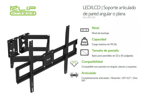 Klip Xtreme Soporte de Pantalla de 32" a 65" (KPM-935)