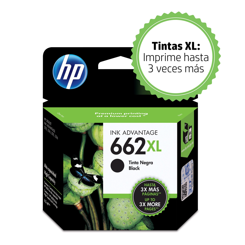 HP Cartucho Negro #662 XL (CZ105Al)