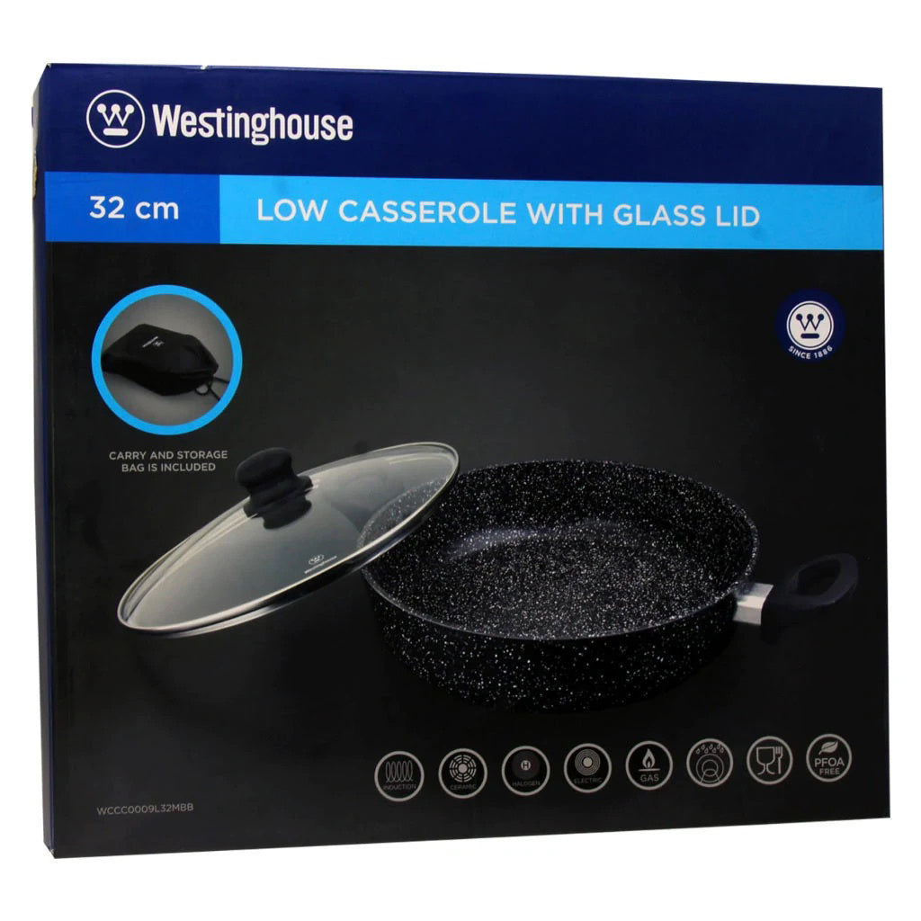 Westinghouse Cacerola Baja con Tapa Mármol WCCC0009L32MBB