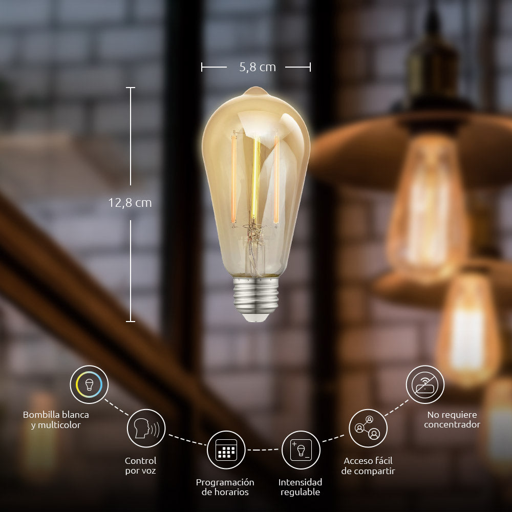 Nexxt Bombilla LED inteligente Wi-Fi 110V - ST19