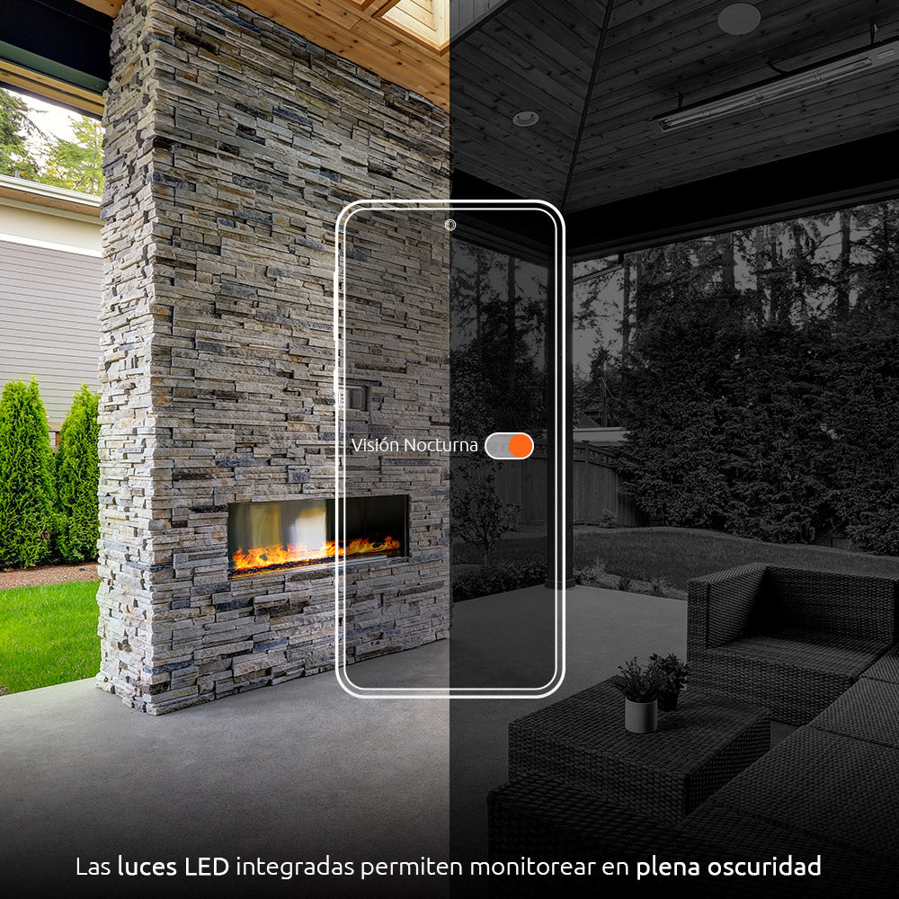 Nexxt Cámara inteligente Wi-Fi con Proyectores y Detector de Movimiento Integrados