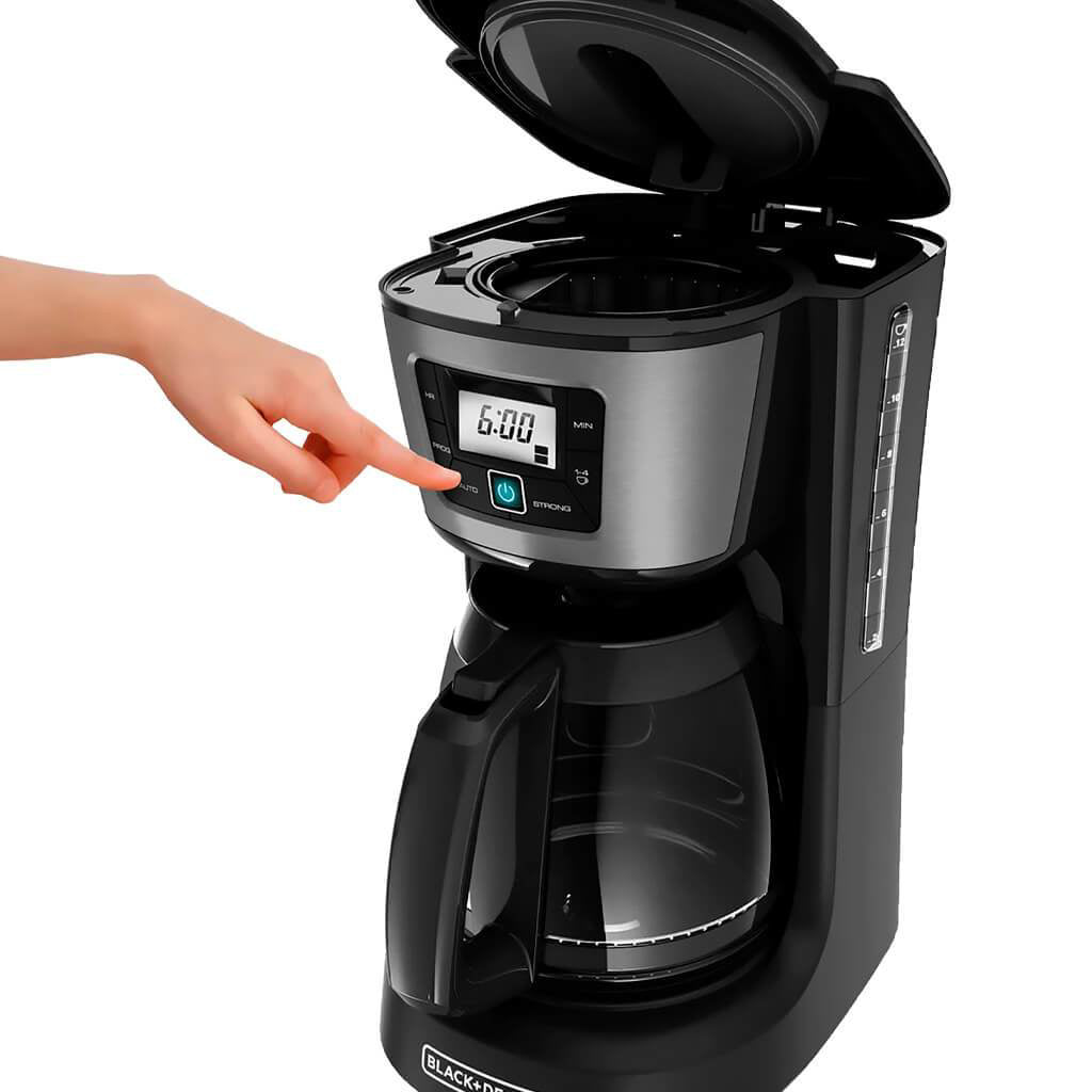Black + Decker Cafetera 12 Tazas Digital Negro CM2031B