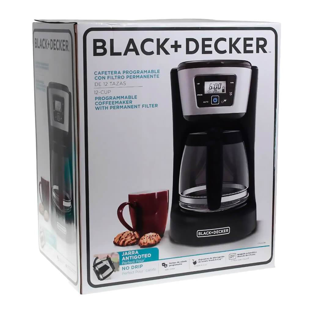 Black + Decker Cafetera 12 Tazas Digital Negro CM2031B