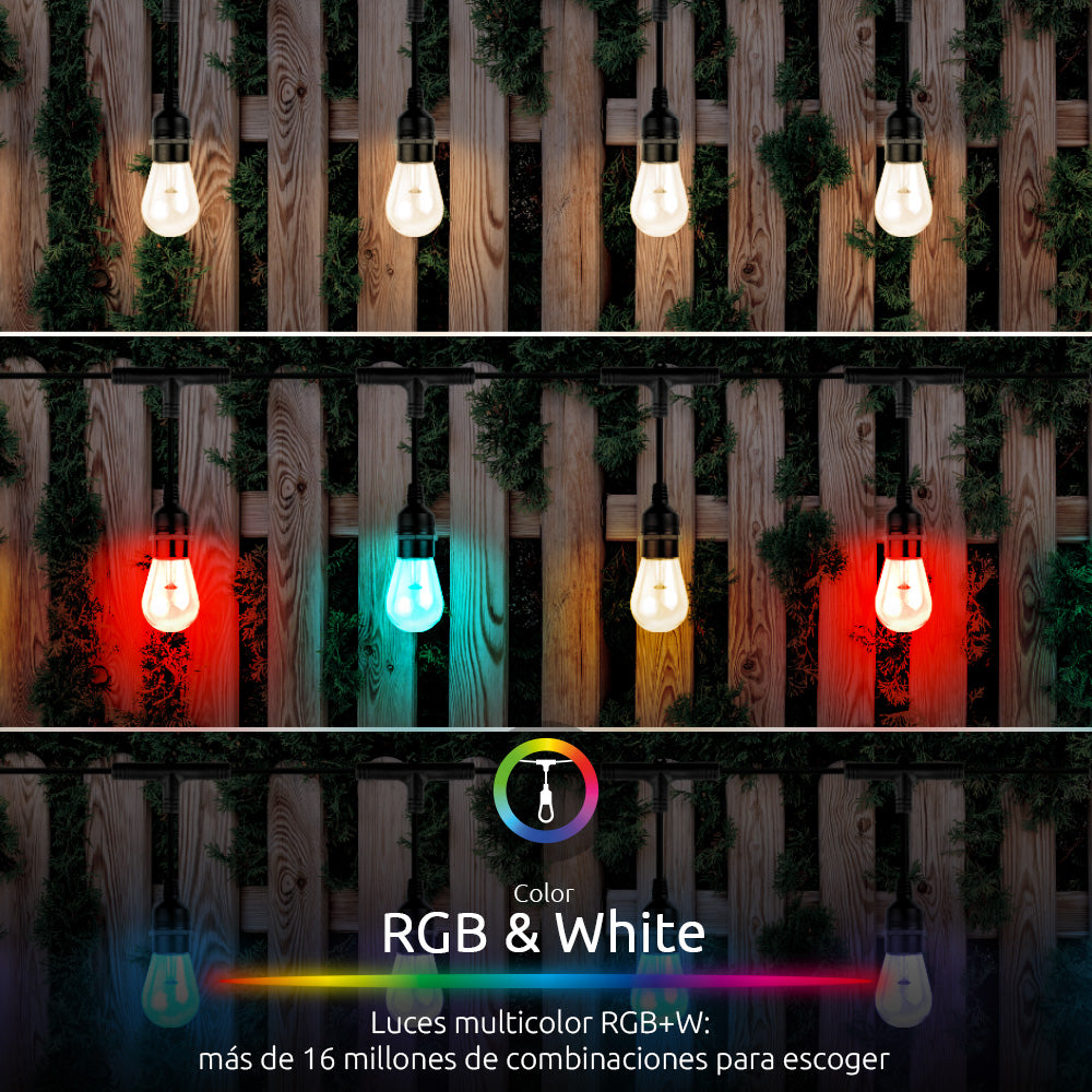 Nexxt Guirnalda de Luces Inteligente con Conexión Wi-Fi
