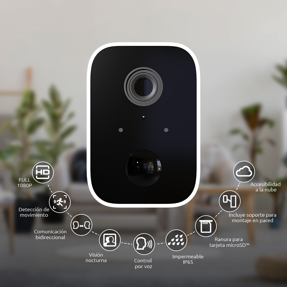 Nexxt Cámara para Exterior e Interior con Batería