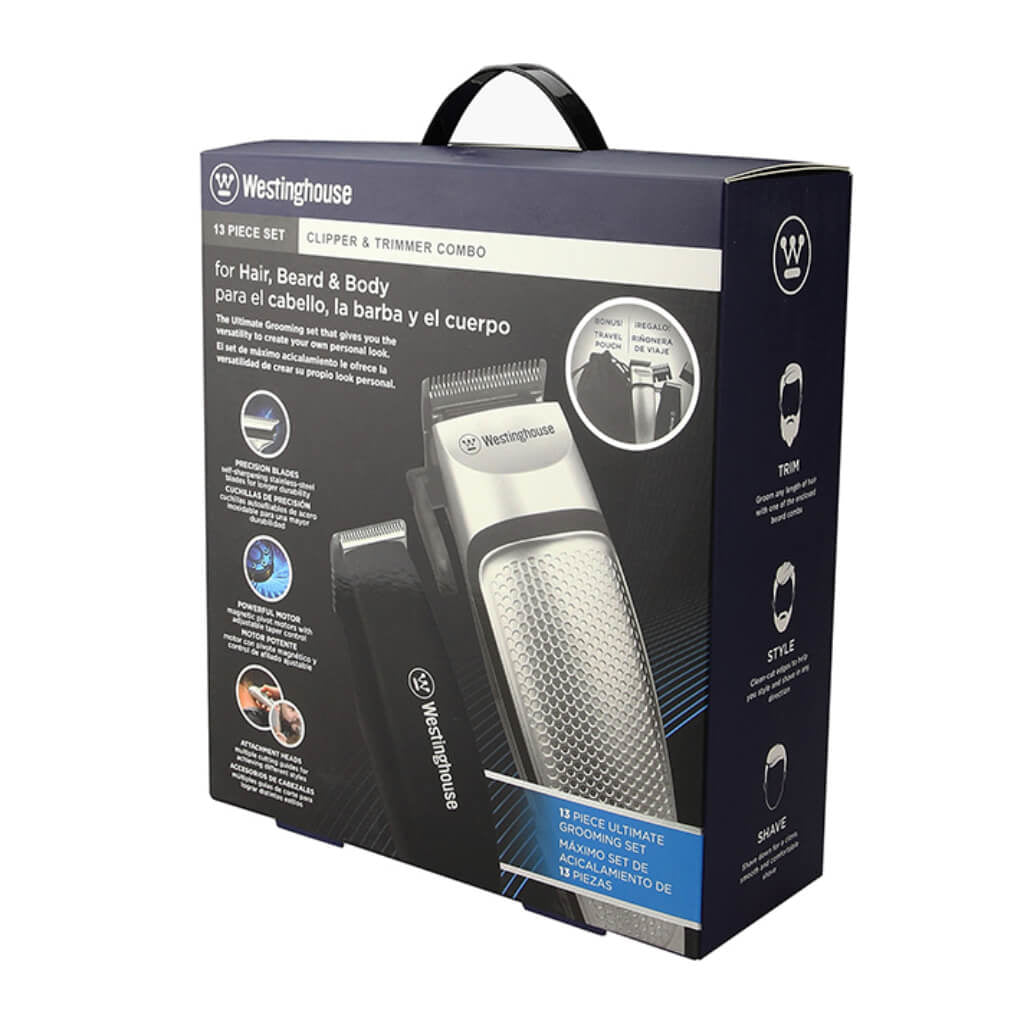 Westinghouse Combo Cortador de Cabello + Detallador de Barba y Cuerpo WH1148